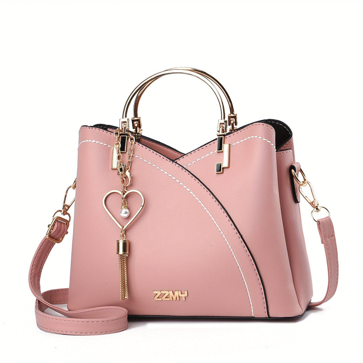 Luxe Leren Handtas – Stijlvol | Kleurblokontwerp