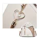 Luxe Leren Handtas – Stijlvol | Kleurblokontwerp