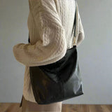 Vintage Leren Schoudertas voor Dames - Tijdloze Elegantie