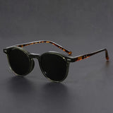 Heren Zonnebril | Lichtgewicht Retro Ronde Frame | Tortoiseshell