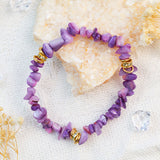 Stijlvolle Armband van Natuursteen en Kristalparels - Celine