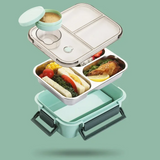 Lunchdoos | Thermobehouder voor eten | Brooddoos met vakken van roestvrij staal | Warmtecontainer | Esskraft