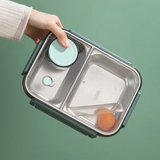 Lunchdoos | Thermobehouder voor eten | Brooddoos met vakken van roestvrij staal | Warmtecontainer | Esskraft