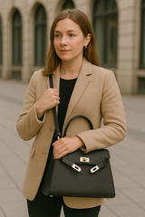 Luxe Handtas - Glanzende Metalen Sluiting