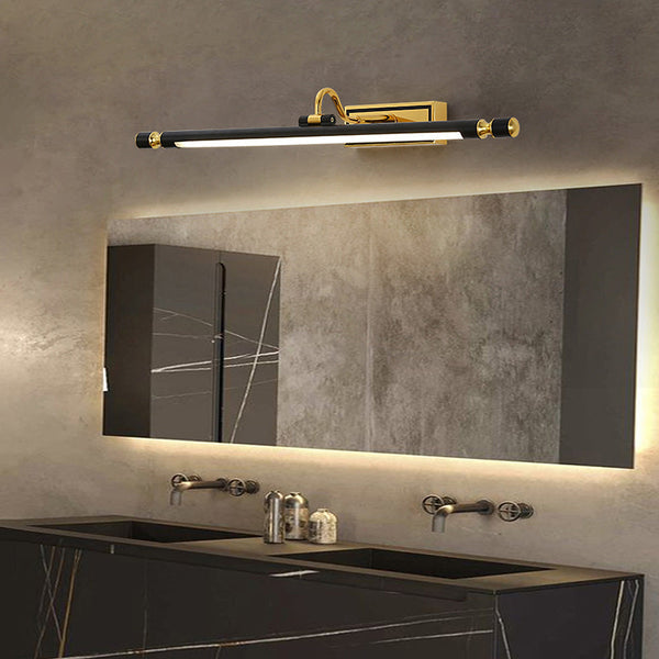 Luxueuze Zwart-Gouden Spiegellamp – LumoGold