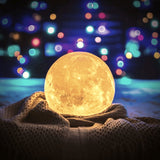 Magische Maanlamp - Draadloze Touch Control | Houten Stand
