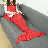 Warme Gebreide Zeemeermin Deken – MermaidDreams