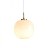 Noordse Opal Glas Hanglamp – Elegante Lantaarnontwerp voor Zachte Sfeer