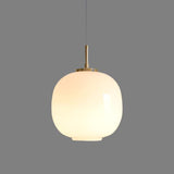Noordse Opal Glas Hanglamp – Elegante Lantaarnontwerp voor Zachte Sfeer