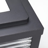 Moderne LED Buitenpilaarlamp – Elegante Zwarte Ontwerp met Hardwired & Zonne-energie Opties