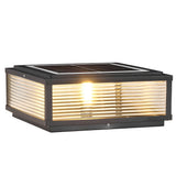 Moderne LED Buitenpilaarlamp – Elegante Zwarte Ontwerp met Hardwired & Zonne-energie Opties