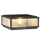 Moderne LED Buitenpilaarlamp – Elegante Zwarte Ontwerp met Hardwired & Zonne-energie Opties