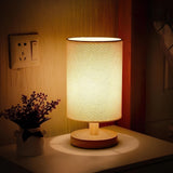 Moderne Houten Nachtkastje Lamp | Dimbaar & Afstandsbediening