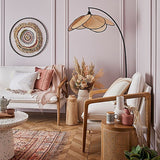Rieten Wicker Vloerlamp – Handgemaakte Natuurlijke Elegantie voor een Warme Sfeer