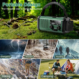 10000mAh Noodradio | Zonne-energie & Handdynamo | AM/FM | SOS Alarm