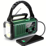10000mAh Noodradio | Zonne-energie & Handdynamo | AM/FM | SOS Alarm