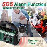 10000mAh Noodradio | Zonne-energie & Handdynamo | AM/FM | SOS Alarm