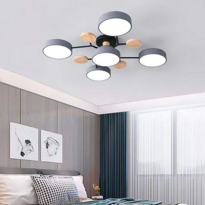 NordicGlow | Vertakte LED-plafondlamp in Scandi-stijl