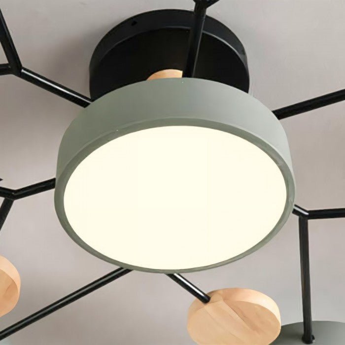 NordicGlow | Vertakte LED-plafondlamp in Scandi-stijl