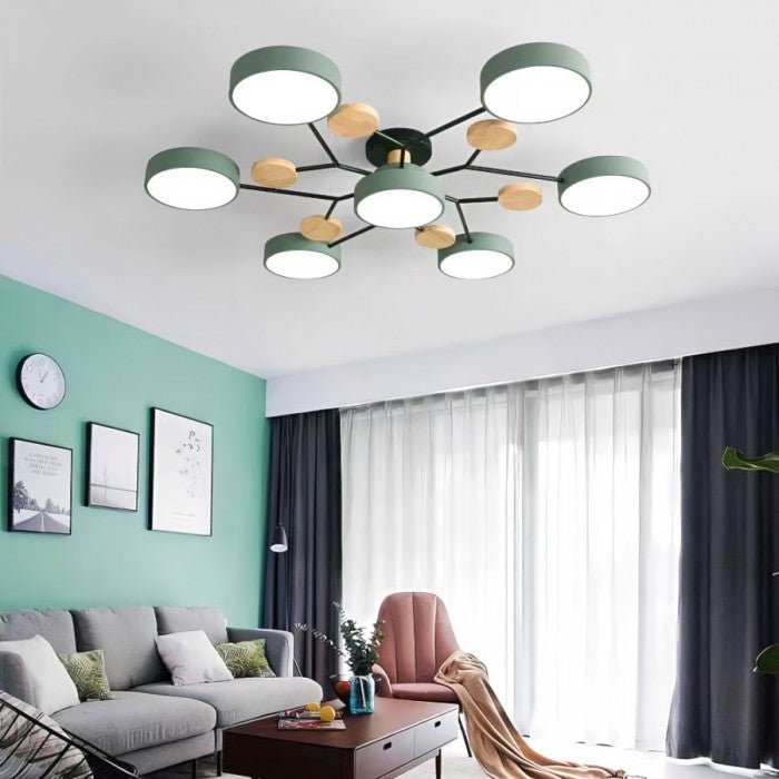 NordicGlow | Vertakte LED-plafondlamp in Scandi-stijl