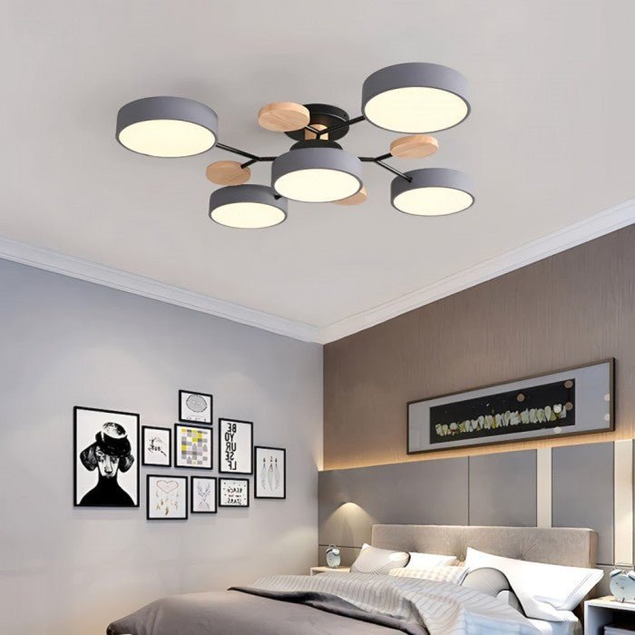 NordicGlow | Vertakte LED-plafondlamp in Scandi-stijl