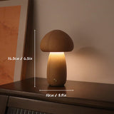 Oplaadbare Houten Paddenstoel Lamp – Touch Control LED Tafellamp