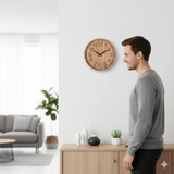 Houten Klok – Natuurlijke Charme voor uw Huis – 30 cm, stil en stijlvol