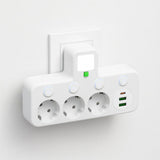 Stekkerdoos met 3 stopcontacten | Meerdere stekkerdoos met USB & schakelaar | PowerGrid