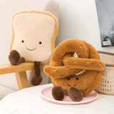 Zachte Pretzel Croissant Toastbrood Pluche Speelgoed