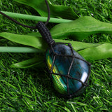 Mystieke Labradoriet Draakshart Ketting – Aris