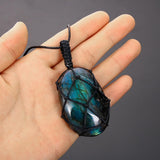 Mystieke Labradoriet Draakshart Ketting – Aris