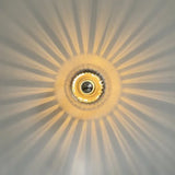 Elegante glazen plafondlamp met kristallen design