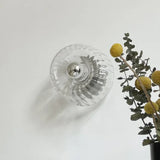 Elegante glazen plafondlamp met kristallen design