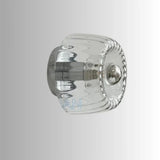 Elegante glazen plafondlamp met kristallen design