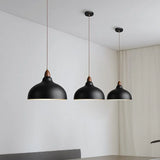 Moderne Hanglamp met Houten Accent – Minimalistisch Design