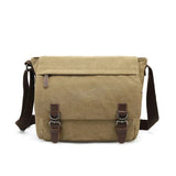 Heren Canvas Robuuste Schoudertas met Verstelbare Band