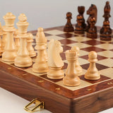 Houten schaakspel | Schaakbord met schaakstukken | opvouwbaar & draagbaar | RoyalBrett