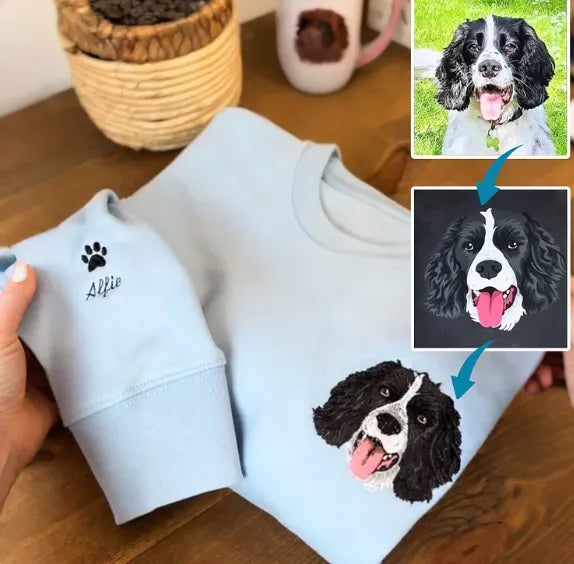PetMemories | Op maat gemaakte geborduurde hoodie ter nagedachtenis aan je huisdier
