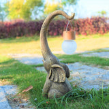Zonne-energie Koper Olifant Lamp