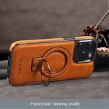 🎁Luxueuze leren hoes met onzichtbare standaard voor de iPhone🎁