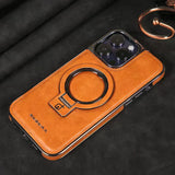 🎁Luxueuze leren hoes met onzichtbare standaard voor de iPhone🎁