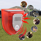 Zonne-energie 129 dB Veiligheidsalarmlicht met Bewegingssensor