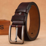 Leren Riem voor Heren - Echte Koeienhuid - Vintage Gesp Stijl