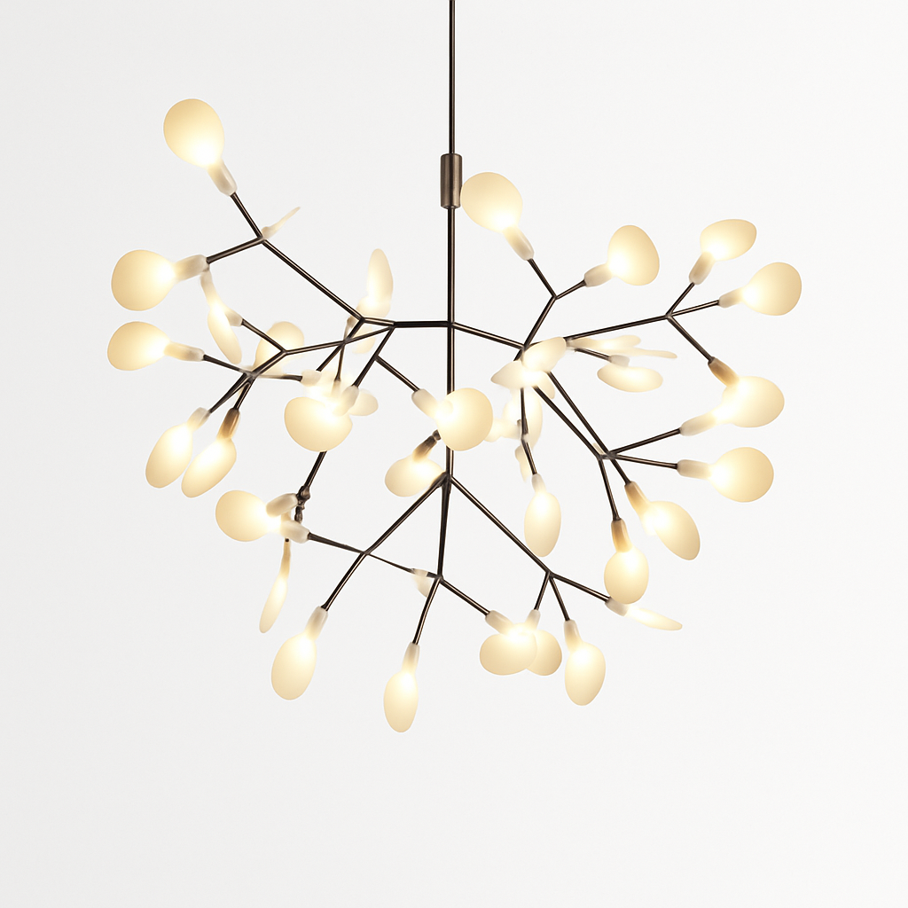 Hanglamp modern LED boom kleur koper of zwart Thuis