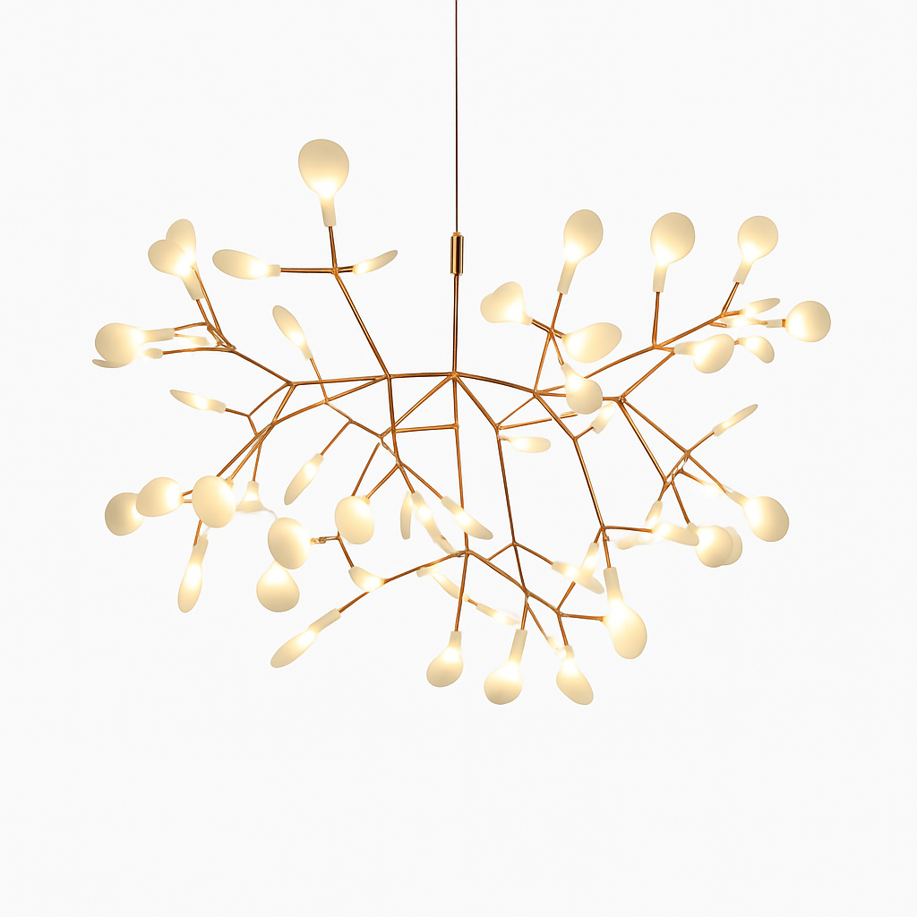 Hanglamp modern LED boom kleur koper of zwart Thuis