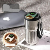 Thermos met een nauwkeurige temperatuurweergave
