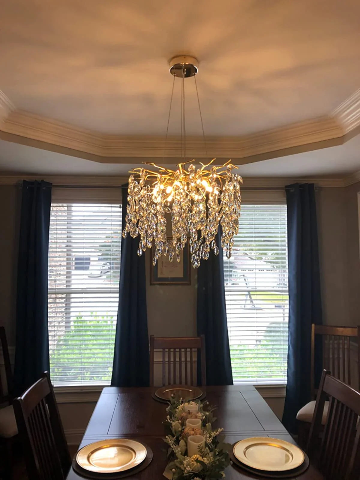 Aurelia luxe kristallen kroonluchter - Elegant ontwerp met takken en bladeren