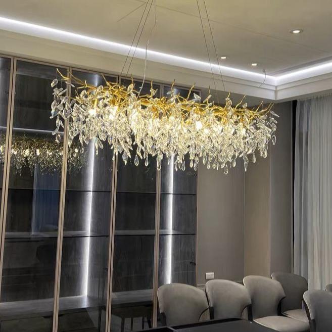 Aurelia luxe kristallen kroonluchter - Elegant ontwerp met takken en bladeren