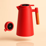 Thermoskan met temperatuurweergave | Isolatiekan 1 liter voor koffie & thee | Heatina