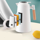 Thermoskan met temperatuurweergave | Isolatiekan 1 liter voor koffie & thee | Heatina